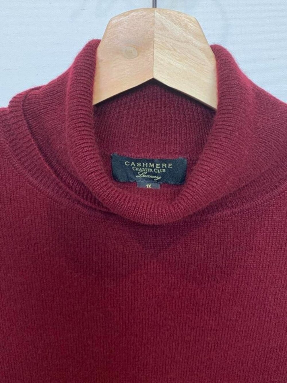 Charter Club Women's Burgundy and Red Jumper